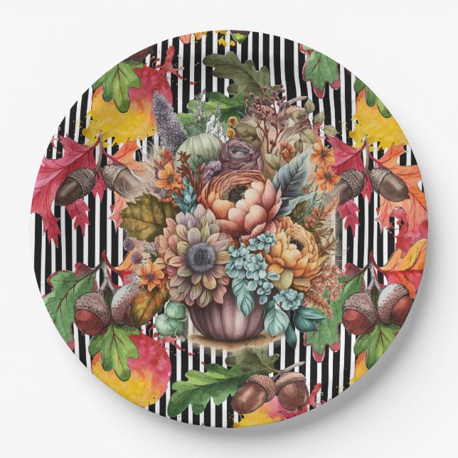 Assiettes En Carton L'automne d'Acorn (Devant)