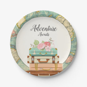Assiettes En Carton L'aventure attend le voyage de plaques à papier d