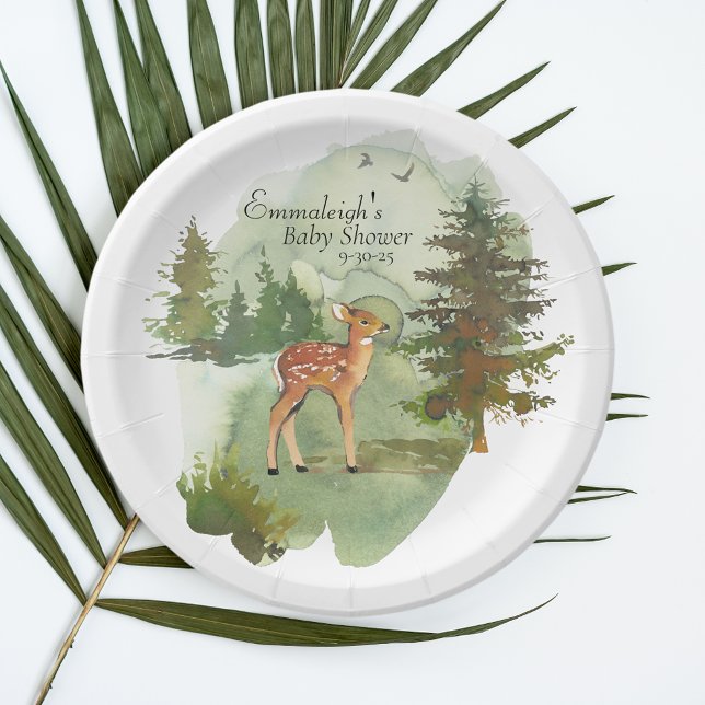 Assiettes En Carton L'aventure commence chez les cerfs rustiques (Créateur téléchargé)