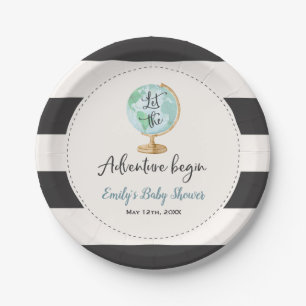 Assiettes En Carton L'aventure commence la plaque à papier 7" de baby