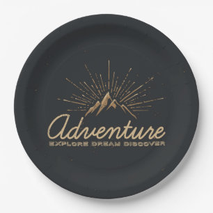 Assiettes En Carton L'aventure explorent le rêve découvrent la