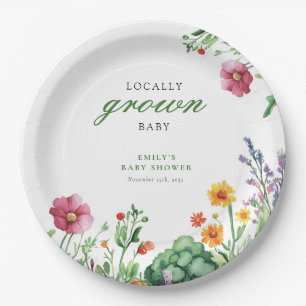 Assiettes En Carton Le Baby shower des fermiers cultivés localement