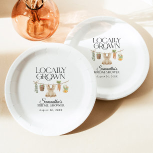 Assiettes En Carton Le Baby shower des fermiers cultivés localement