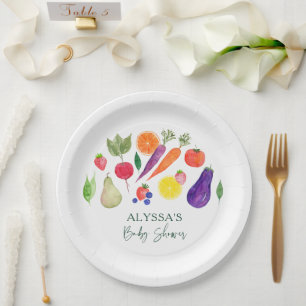 Assiettes En Carton Le Baby shower des fermiers cultivés localement