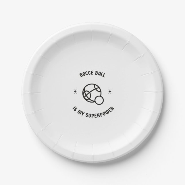 Assiettes En Carton Le ballon de bascule est ma superpuissance (Devant)