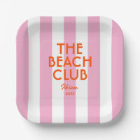 Le Beach Club Ibiza Pink Cabana Stripe
