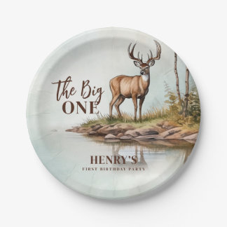 Assiettes En Carton Le Big ONE Deer première chasse 1er anniversaire