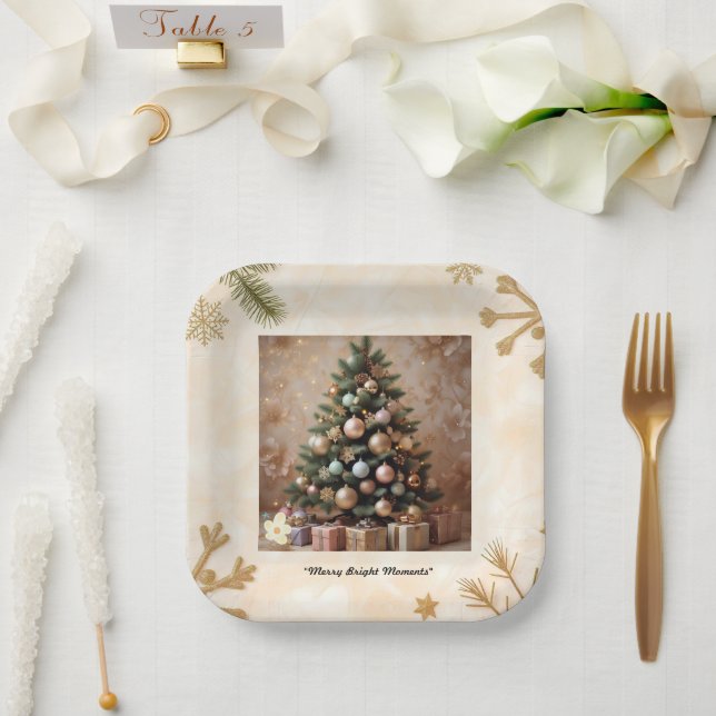 Assiettes En Carton "Le bois d'oeuvre pacifique de l'hiver" (Mariage)