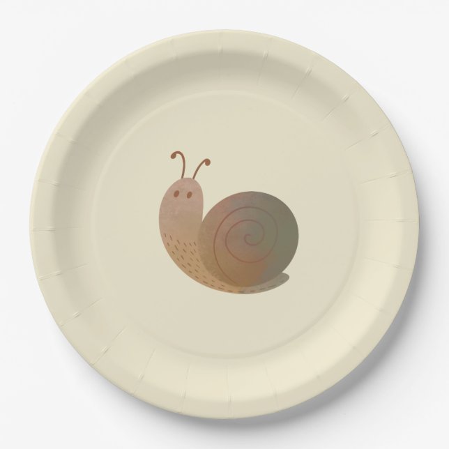 Assiettes En Carton Le bon escargot (Devant)