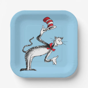Assiettes En Carton Le Chat Chapeauté S'incline