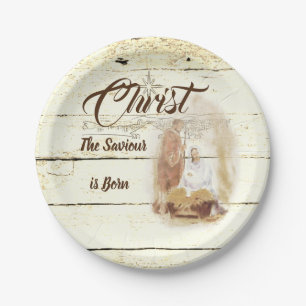 Assiettes En Carton Le Christ Sauveur est né