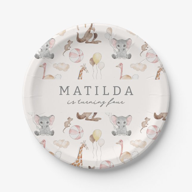 Assiettes En Carton Le cirque carnavalesque moderne pour enfants | Fil (Devant)