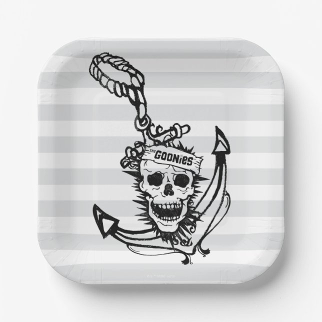 Assiettes En Carton Le crâne et l'Ancre des Goonies (Recto)