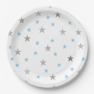 Assiettes En Carton Le décor de baby shower de scintillement de
