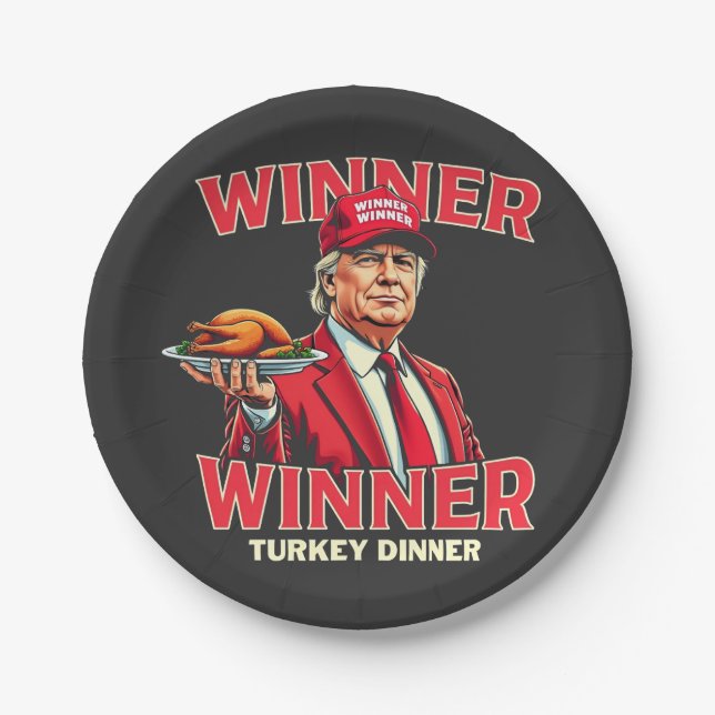 Assiettes En Carton Le gagnant du dîner turc Trump Thanksgiving (Devant)