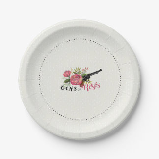 Assiettes En Carton Le genre d'armes à feu ou de roses indiquent le