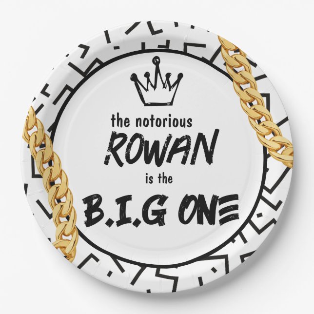 Assiettes En Carton Le Grand Anniversaire Hip hop des années 90 (Devant)