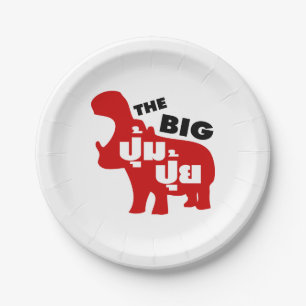 Assiettes En Carton LE GROS PUM PUI décollé en langue thaï