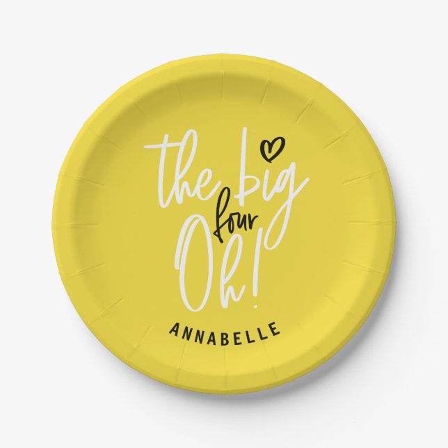 Assiettes En Carton Le gros quatre oh ! 40e anniversaire en faveur du  (Devant)