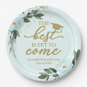 Assiettes En Carton Le Meilleur Est Encore À Venir Turquoise Floral Gr