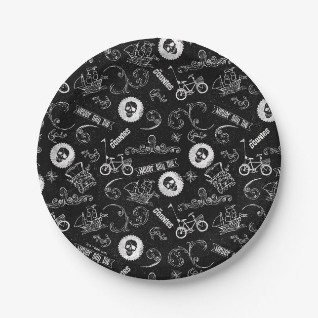 Assiettes En Carton Le Motif des icônes de Goonies (Devant)
