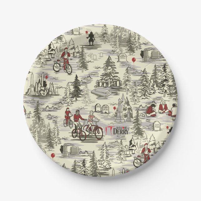 Assiettes En Carton Le Motif du cimetière du Losers Club (Devant)