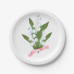 Assiettes En Carton Le muguet, rétro
