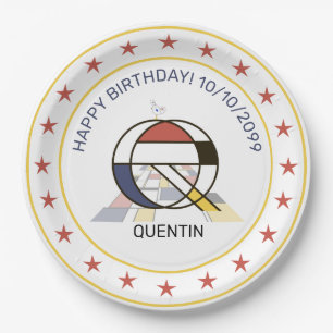 Assiettes En Carton Le néoplasticisme est un monogramme élégant. Lettr