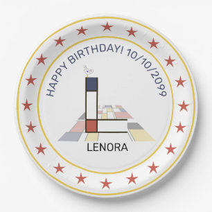 Assiettes En Carton Le néoplasticisme est un monogramme élégant. Lettr