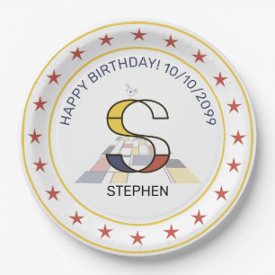 Assiettes En Carton Le néoplasticisme est un monogramme élégant. Lettr