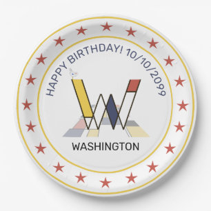 Assiettes En Carton Le néoplasticisme est un monogramme élégant. Lettr