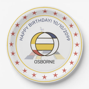 Assiettes En Carton Le néoplasticisme est un monogramme élégant. Lettr