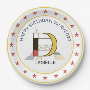 Assiettes En Carton Le néoplasticisme est un monogramme élégant. Lettr