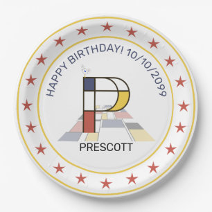 Assiettes En Carton Le néoplasticisme est un monogramme élégant. Lettr