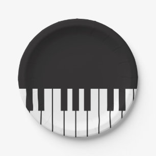 Assiettes En Carton Le piano verrouille les plaques à papier