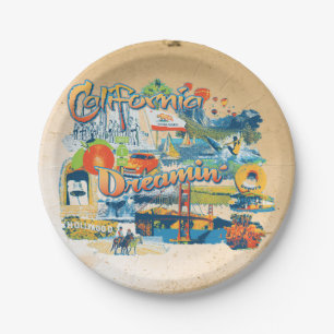 Assiettes En Carton Le rêve de Californie