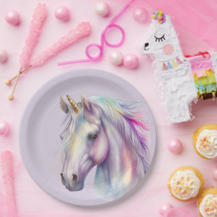 Assiettes En Carton Le rêve de Unicorn