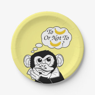 Assiettes En Carton Le singe de Shakespeare