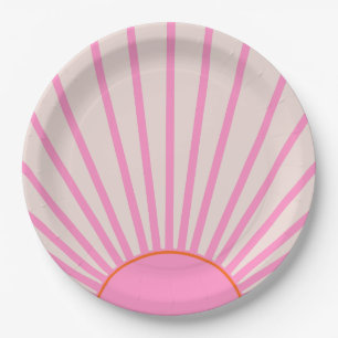 Assiettes En Carton Le Soleil 01 Soleil rose