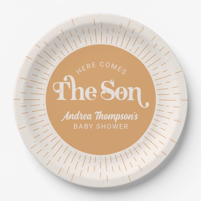 Assiettes En Carton Le Soleil Est Là, Le Son Boy Bay Douche (Devant)