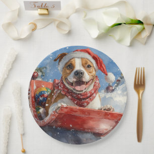 Assiettes En Carton Le Staffordshire américain à Noël doré