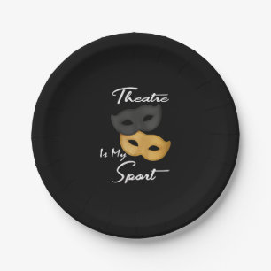 Assiettes En Carton Le théâtre est mon sport  Cadeau de théâtre Lo