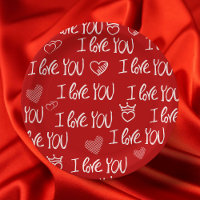 Le thème de Valentine Rouge Blanc Je t'aime Motif