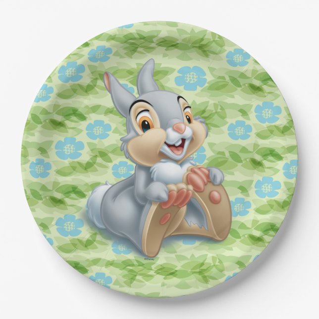 Assiettes En Carton Le Thumper de Bambi tenant ses pieds (Devant)