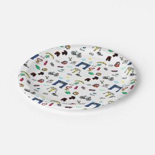 Assiettes En Carton Le triathlon gribouille les plaques à papier