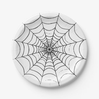 Assiettes En Carton Le Web d'un simple araignée