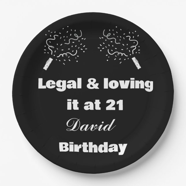 Assiettes En Carton Legal & Loving It at 21 Black&White 21e anniversai (Devant)