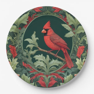 Assiettes En Carton L'Élégant Cardinal du Nord William Morris Inspiré