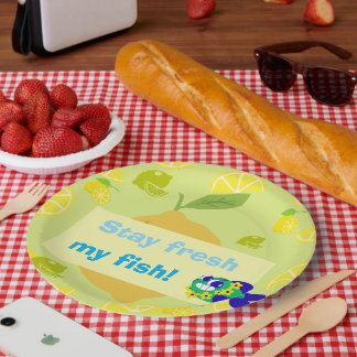 Assiettes En Carton Lemon Vibes 