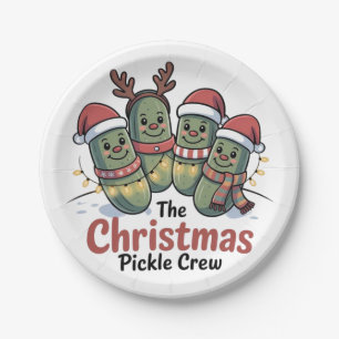 Assiettes En Carton L'équipe de Pickles de Noël Amoureux de Pickles Sa